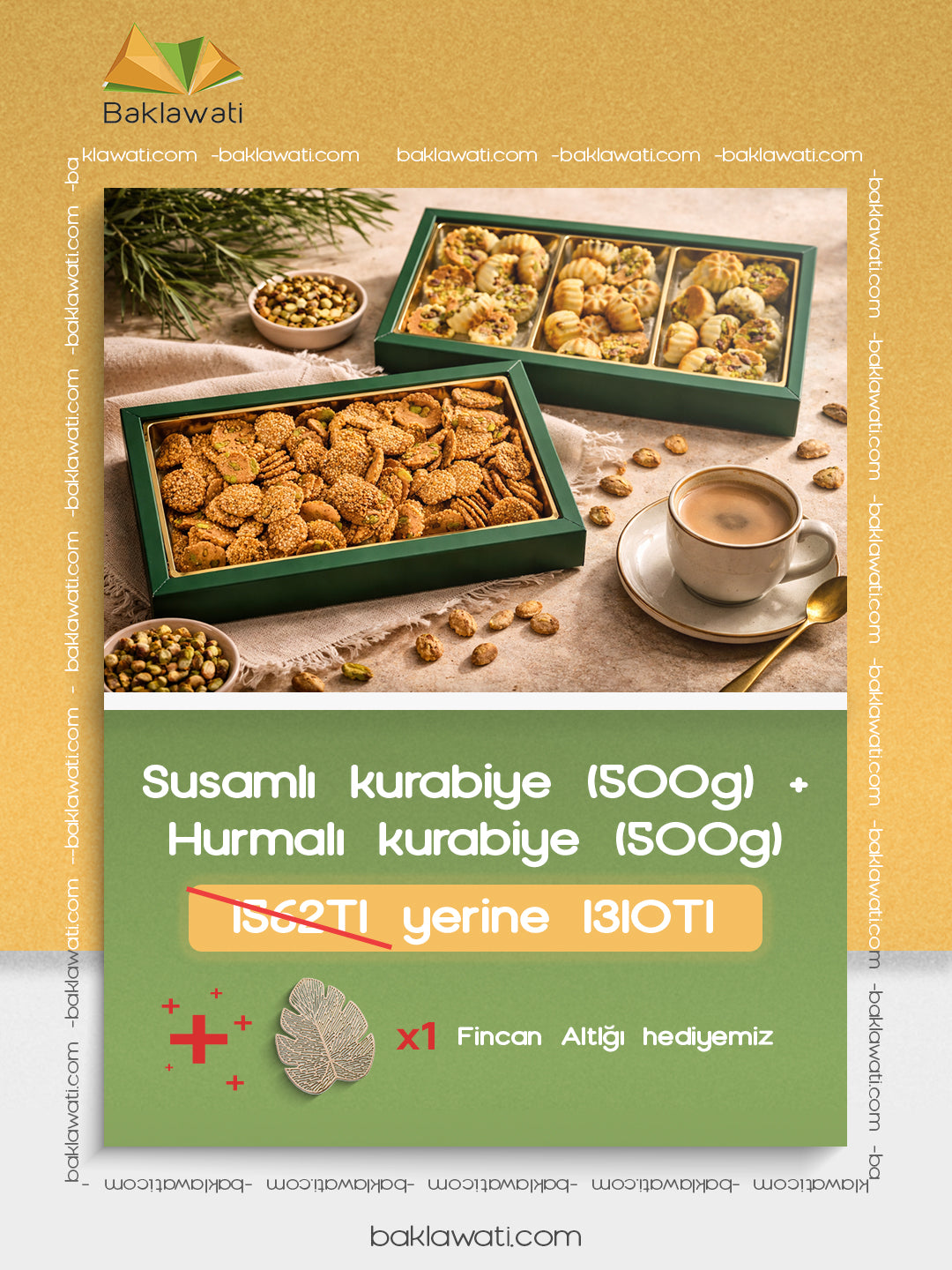 Mayıs Seti 4 – Susamlı Kurabiye (500g) & Hurmalı Kurabiye (500g)